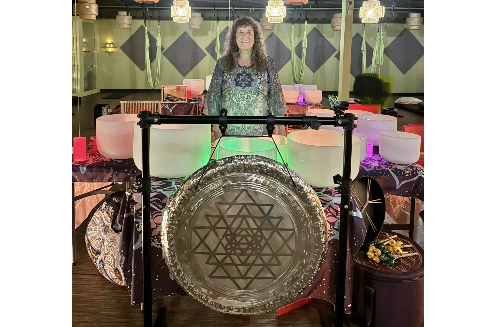 Sound healing with crystal singing bowls